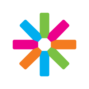 Logo of ESN. Colorful star